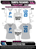 Load image into Gallery viewer, Tampa Phenoms Womens V-Neck Sub Dye Jersey