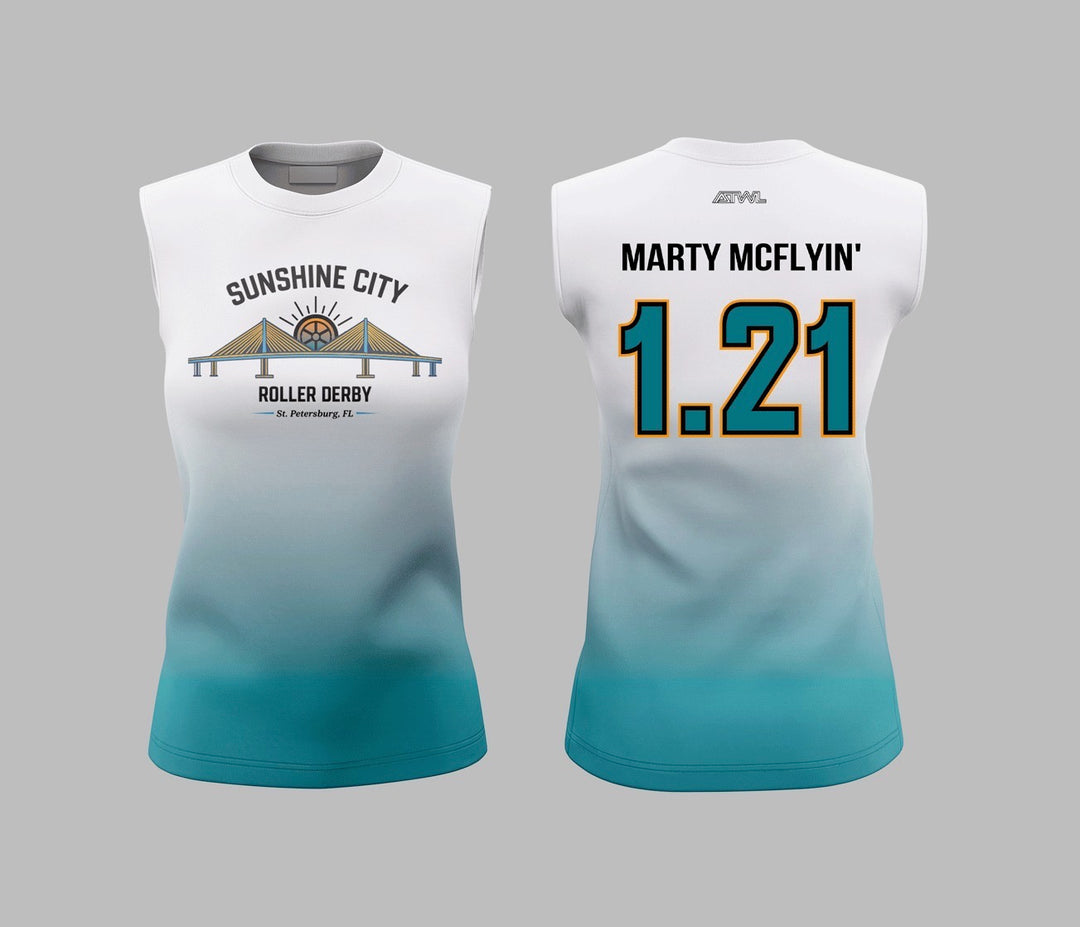 Sunshine City Roller Derby Women's cut Sleeveless Jersey