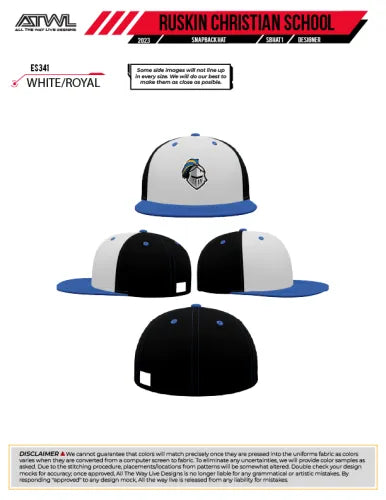 Ruskin Christian White/Royal ES-341-Flex Fit Hat