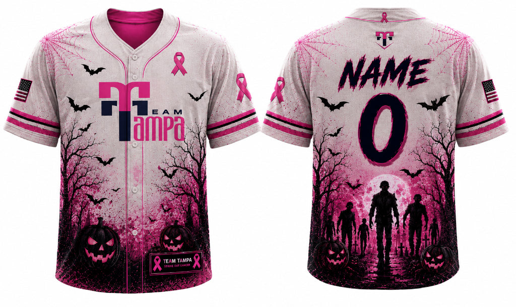 Team Tampa Halloween & Awareness (Boyes Team) Full button Men's cut jersey