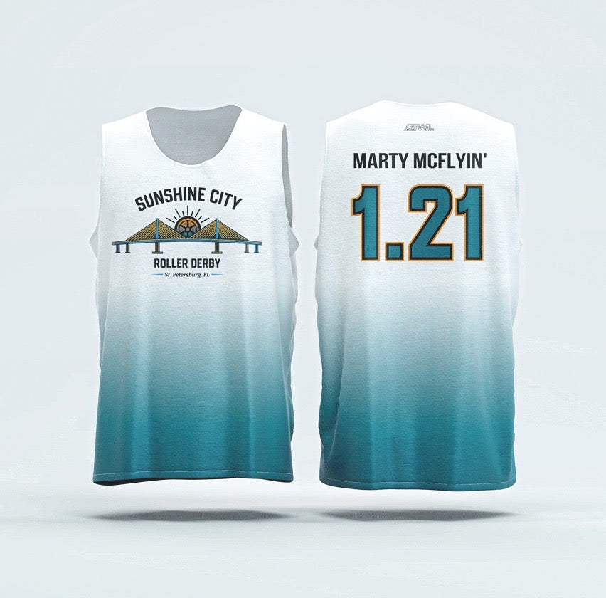 Sunshine City Roller Derby Mens cut Sleeveless Jersey