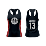 Load image into Gallery viewer, Bradentucky Roller Derby Full Dye Women's Cut Racerback Jersey