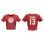 Load image into Gallery viewer, Bradentucky Roller Derby Women's Crew Cut 3/4 length Crop Top Sleeveless jersey