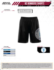 Buffalo Creek Bombers mens cut Full Dye Shorts