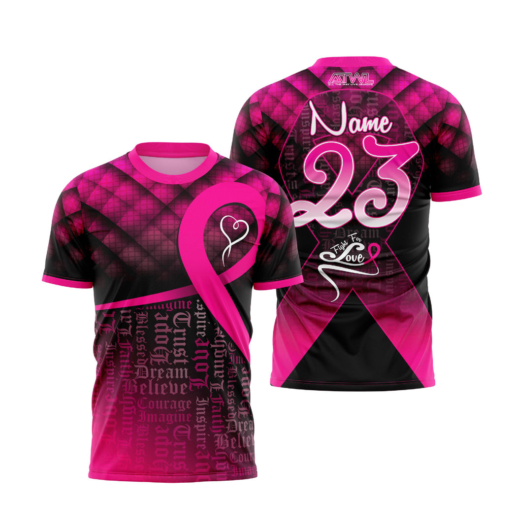 Fight For Love Cancer Awareness Youth Full Dye Jersey