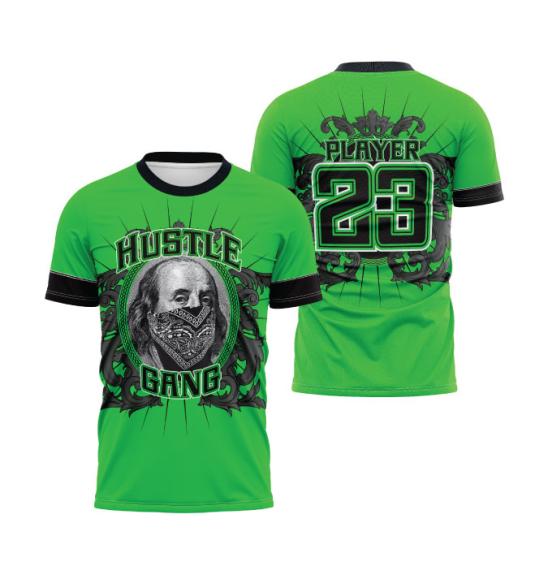 Hustle Gang  OG Neon Green Men's Full-Dye Jersey