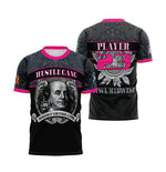 Load image into Gallery viewer, Hustle Gang  Money never sleeps Black/Pink Men&#39;s Full-Dye Jersey
