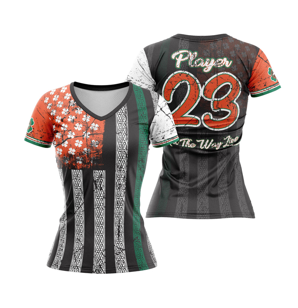 Shamrock Flag Womens Full Dye Jersey