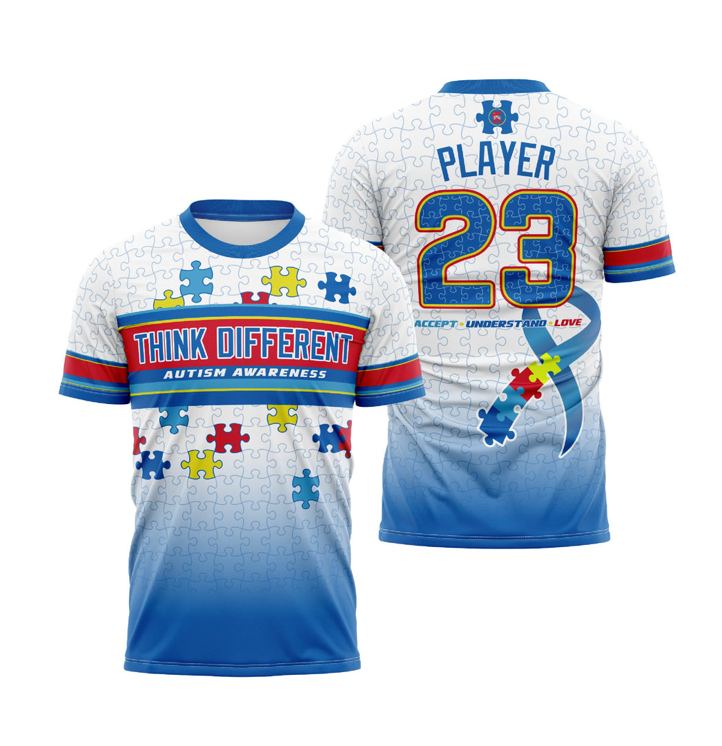 Think Different Autism Awareness Mens Full Dye Jersey