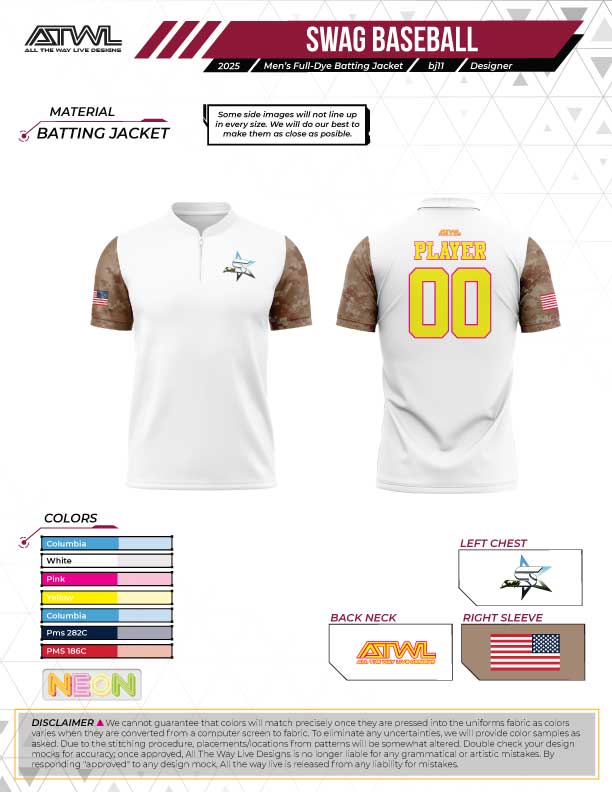 Swag Elite Camo Baseball Batting Jacket
