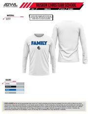 Ruskin Christian Family DTF Men's Polyester Long Sleeve Parent Shirt