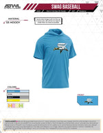 Load image into Gallery viewer, Swag Elite Baseball Columbia Hooded Short sleeve full dye jersey
