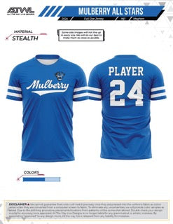 Mulberry Baseball All Stars Replica Full Dye Jersey