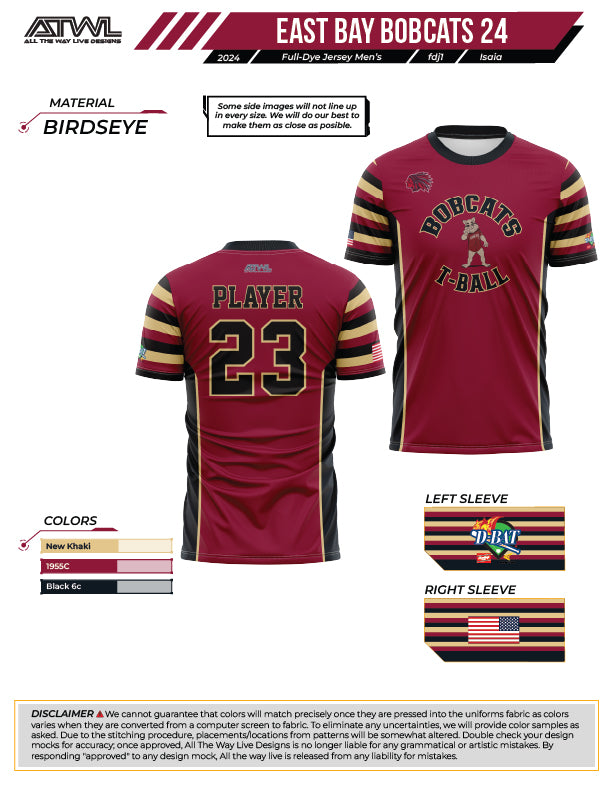 East Bay Spring 2024 Baseball Jerseys