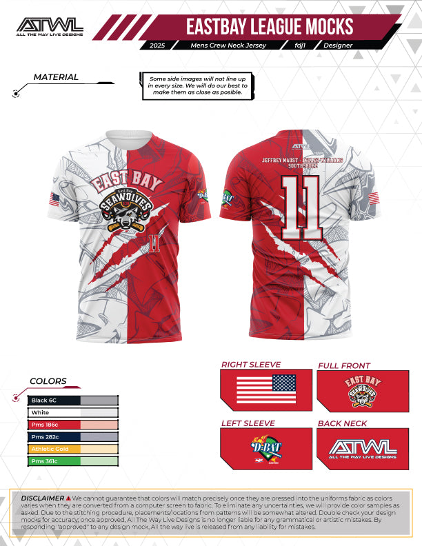 East Bay Fall 2025 Replica League  Baseball Jerseys