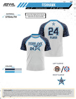 Load image into Gallery viewer, Fishhawk White/Navy All Stars Mens Full dye Replica Jersey
