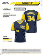 Load image into Gallery viewer, Diamond Elite Navy V-neck Game Jersey