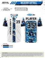 Load image into Gallery viewer, Mulberry Softball Mens Camo Full Button All Star Replica Jersey
