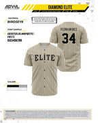 Load image into Gallery viewer, Diamond Elite Cream Full Button Game Jersey
