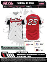 Load image into Gallery viewer, East Bay All Stars Mens Full Button Replica Jersey