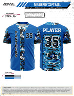 Load image into Gallery viewer, Mulberry Softball Mens Camo Full Button All Star Replica Jersey
