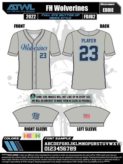 Wolverines Grey Full Button Game Jersey
