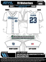 Load image into Gallery viewer, Wolverines White Full Button Game Jersey