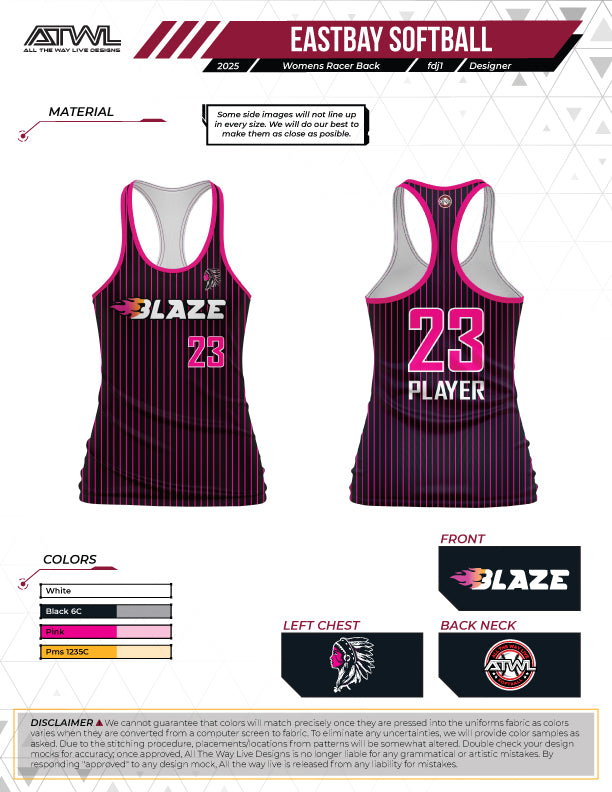Eastbay Spring Softball League Replica Rscerback Jerseys