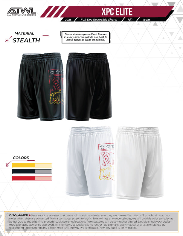 XPC Elite Gameday reversible shorts