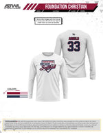 Load image into Gallery viewer, Foundation Christian Softball  DTF Men's Polyester Long Sleeve Parent Shirt
