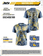 Load image into Gallery viewer, Skeeters Navy Honeycomb Men&#39;s Full-Dye Jersey
