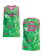 Load image into Gallery viewer, Hoop Dreams Neon Green Basketball Men&#39;s basketball  Full-Dye Jersey
