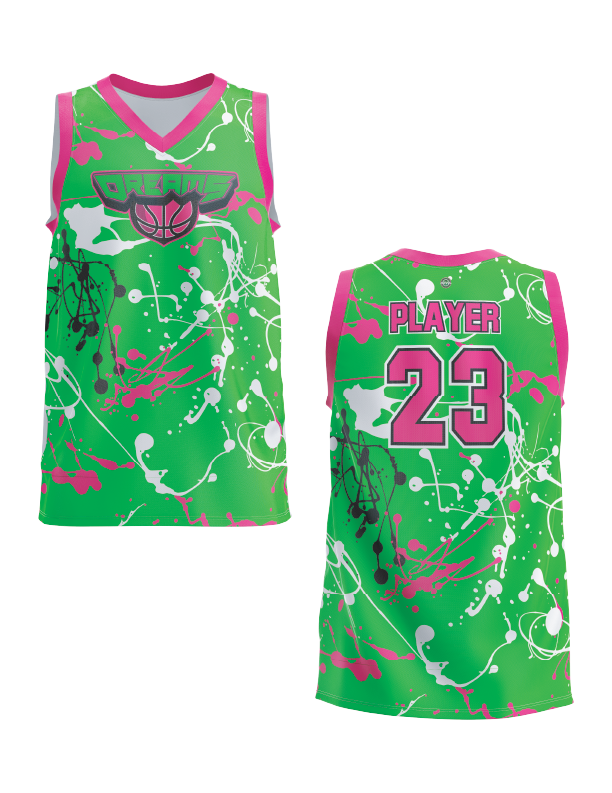 Hoop Dreams Neon Green Basketball Men's basketball  Full-Dye Jersey