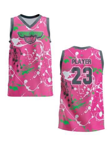 Hoop Dreams Neon Pink Basketball Women's basketball  Full-Dye Jersey