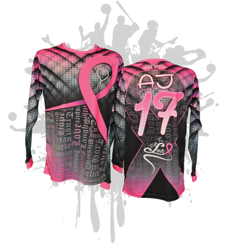 Fight For Love Cancer Awareness Mens Full Dye Long Sleeve Jersey