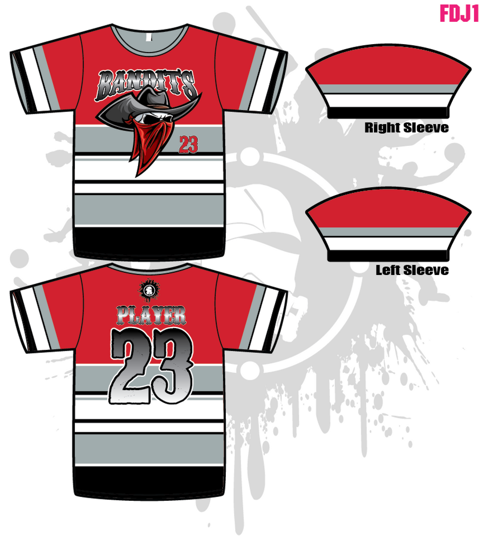 Bandits 10U Youth Men's Full Dye Jersey