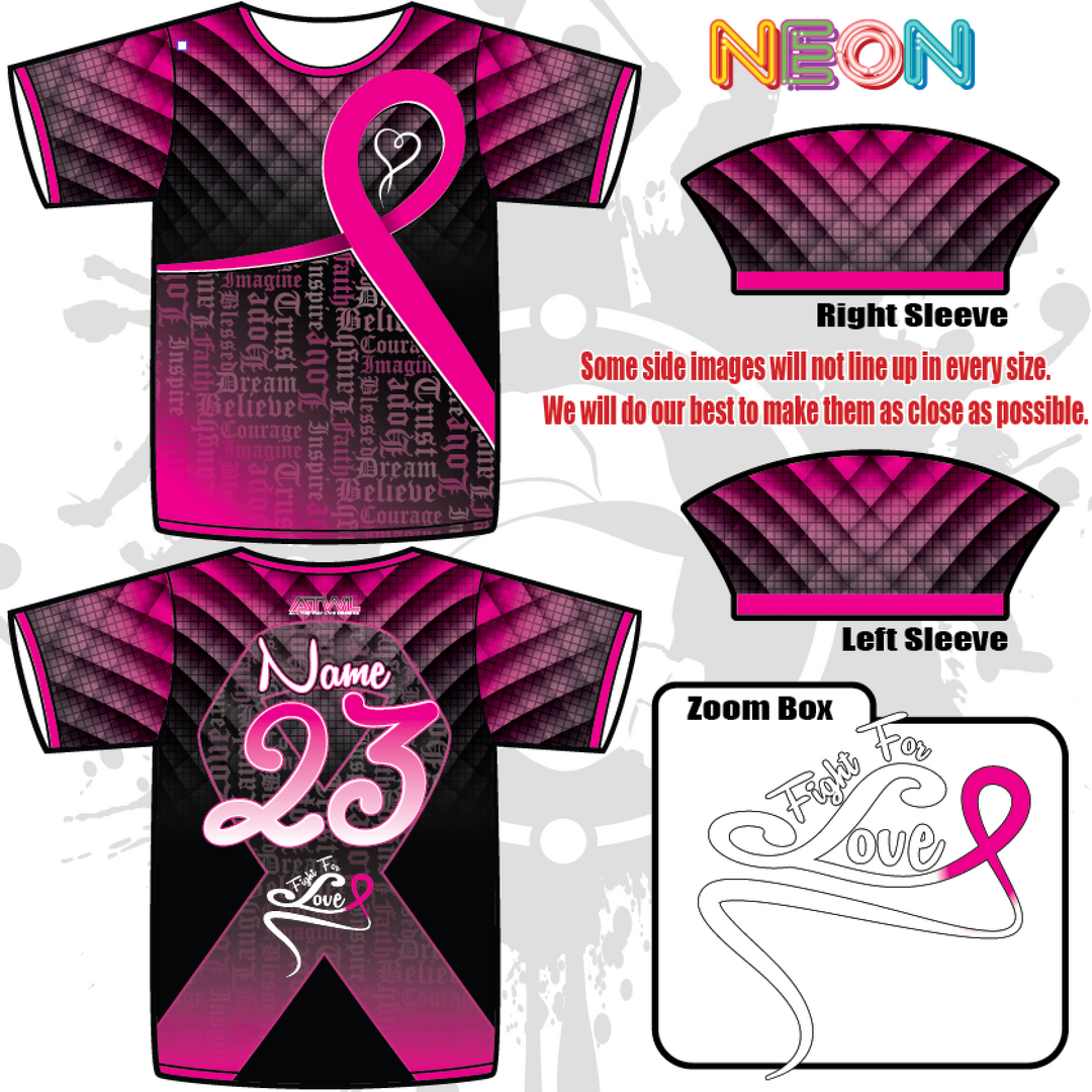 Fight For Love Cancer Awareness Mens Full Dye Jersey