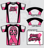 Load image into Gallery viewer, Stay Strong Mens Full Dye Jersey Cancer Awareness
