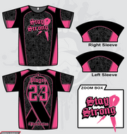 Stay Strong Mens Full Dye Jersey Cancer Awareness Black