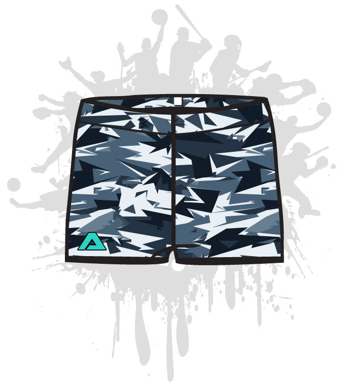 Abstract Camo Women's Compression Shorts
