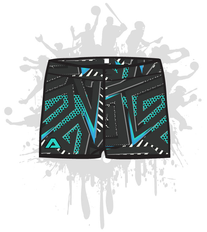 Abstract Geo Women's Compression Shorts