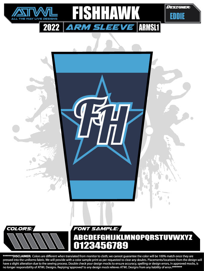 2022 Fishhawk All Stars Arm Sleeve