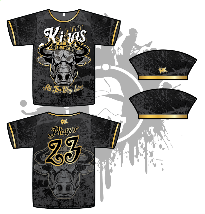 Hit Kings Animal Series Mens Full Dye Jersey (Bull)