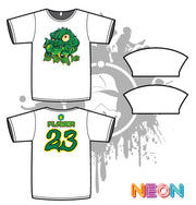 Crazy Ballz Mens White Sub Dye Jersey CTHULHU