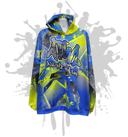 Complex Hoody Unisex Neon Yellow/Blue