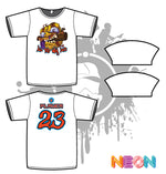 Load image into Gallery viewer, Crazy Ballz Mens White Sub Dye Jersey Crush