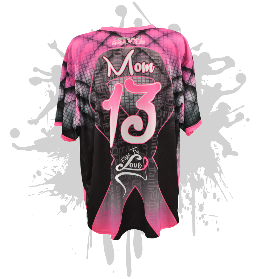 Fight For Love Cancer Awareness Mens Full Dye Jersey