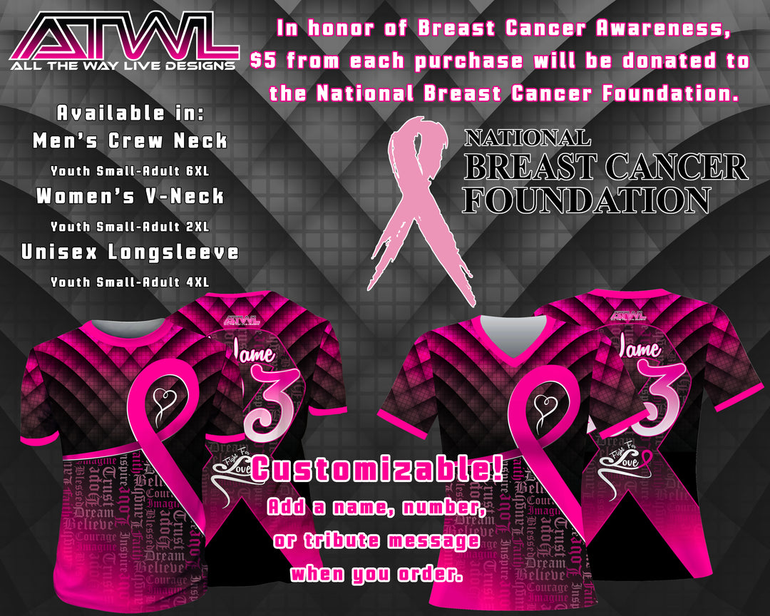 Fight For Love Cancer Awareness Womens Full Dye Jersey