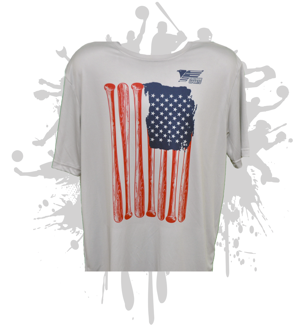Freedom Bat Flag Men's Sub Dye Jersey