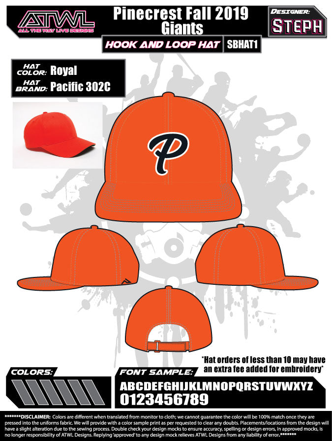 Pinecrest Fall League Hats
